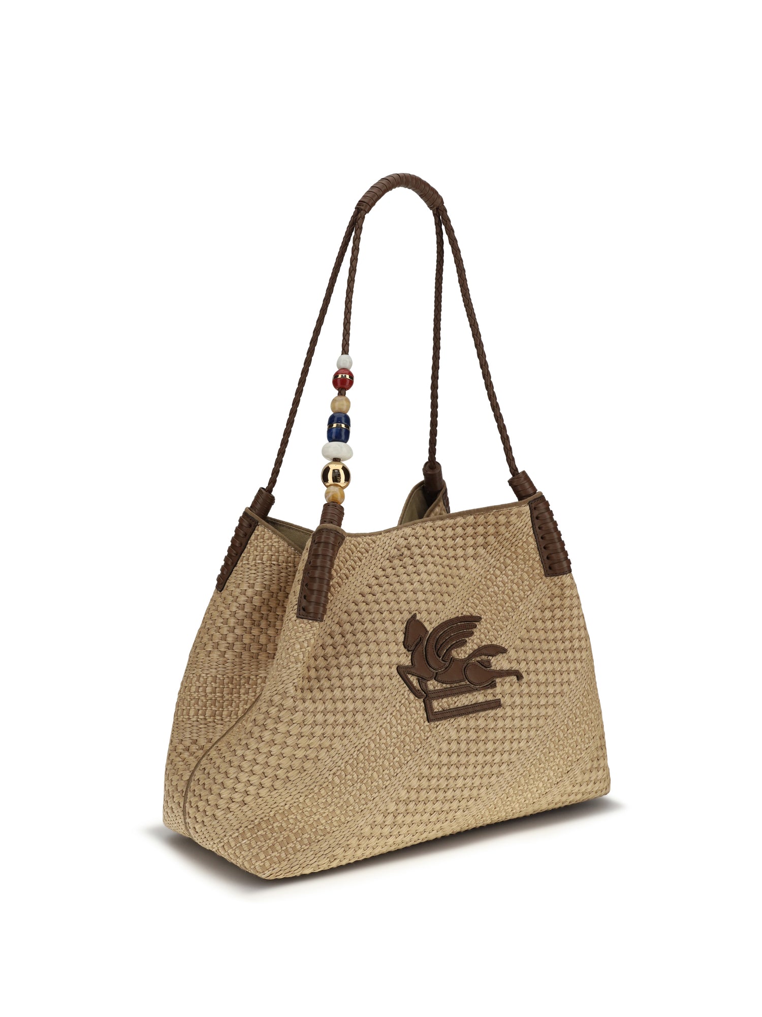 ETRO OS large libra shoulder bag in raffia
