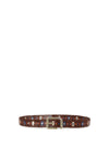 beaded belt with floral motif