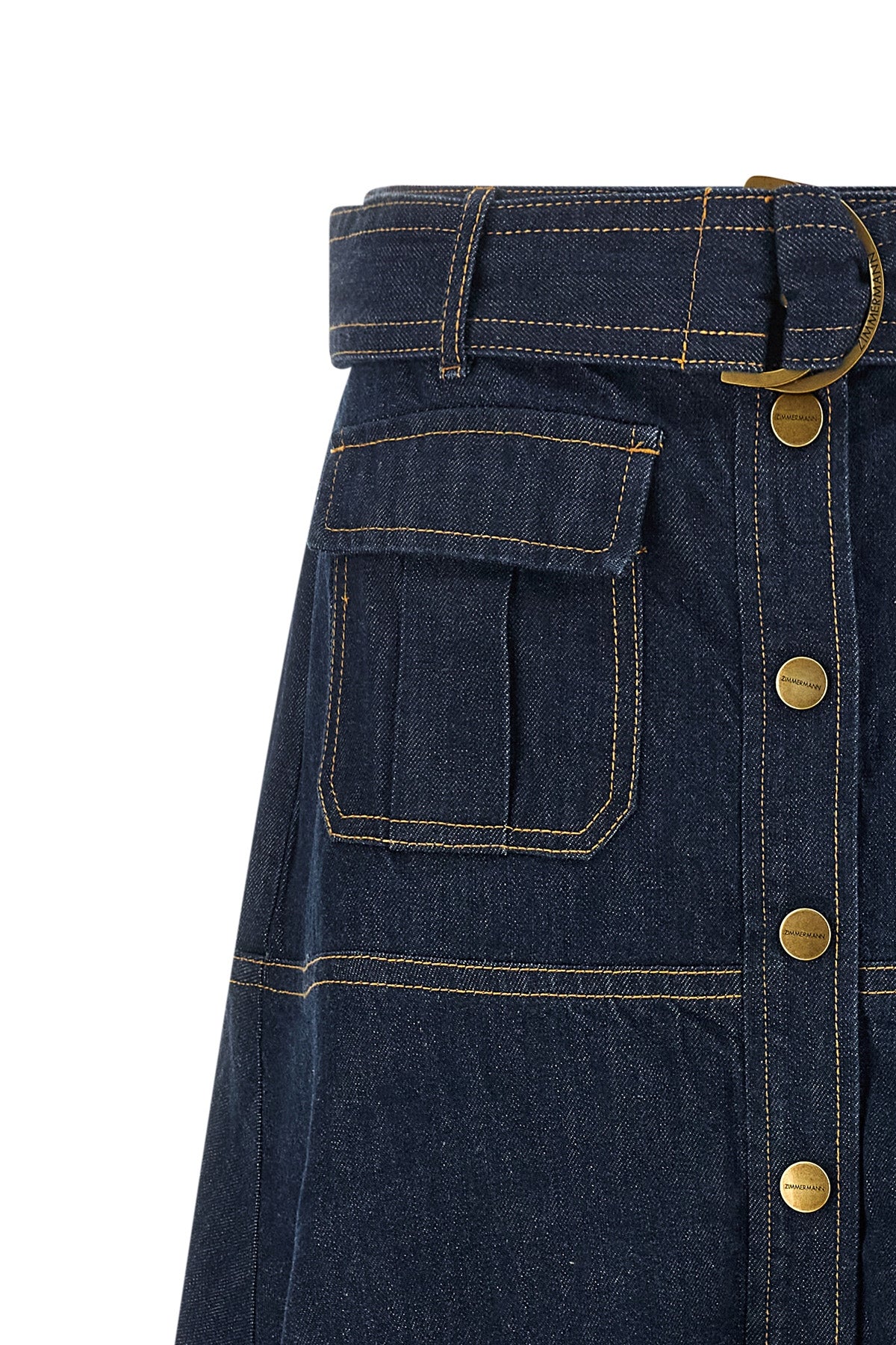 the zimmermann midi skirt redefines everyday elegance through a precise sartoria