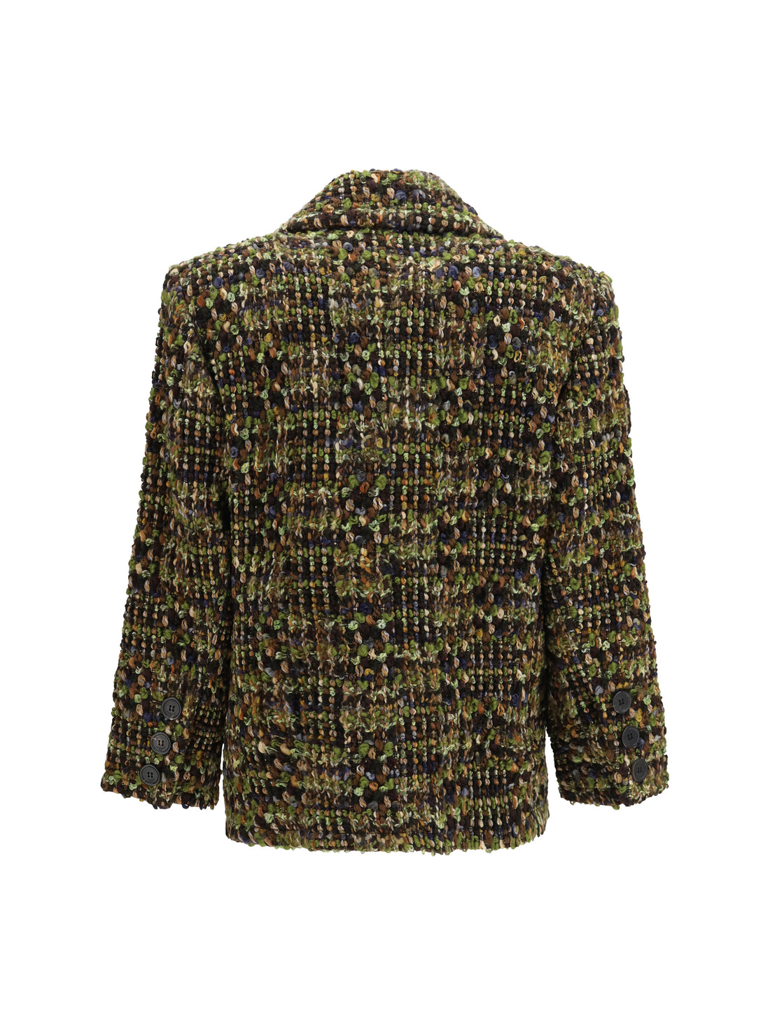 SAINT LAURENT 38 tweed single-breasted jacket