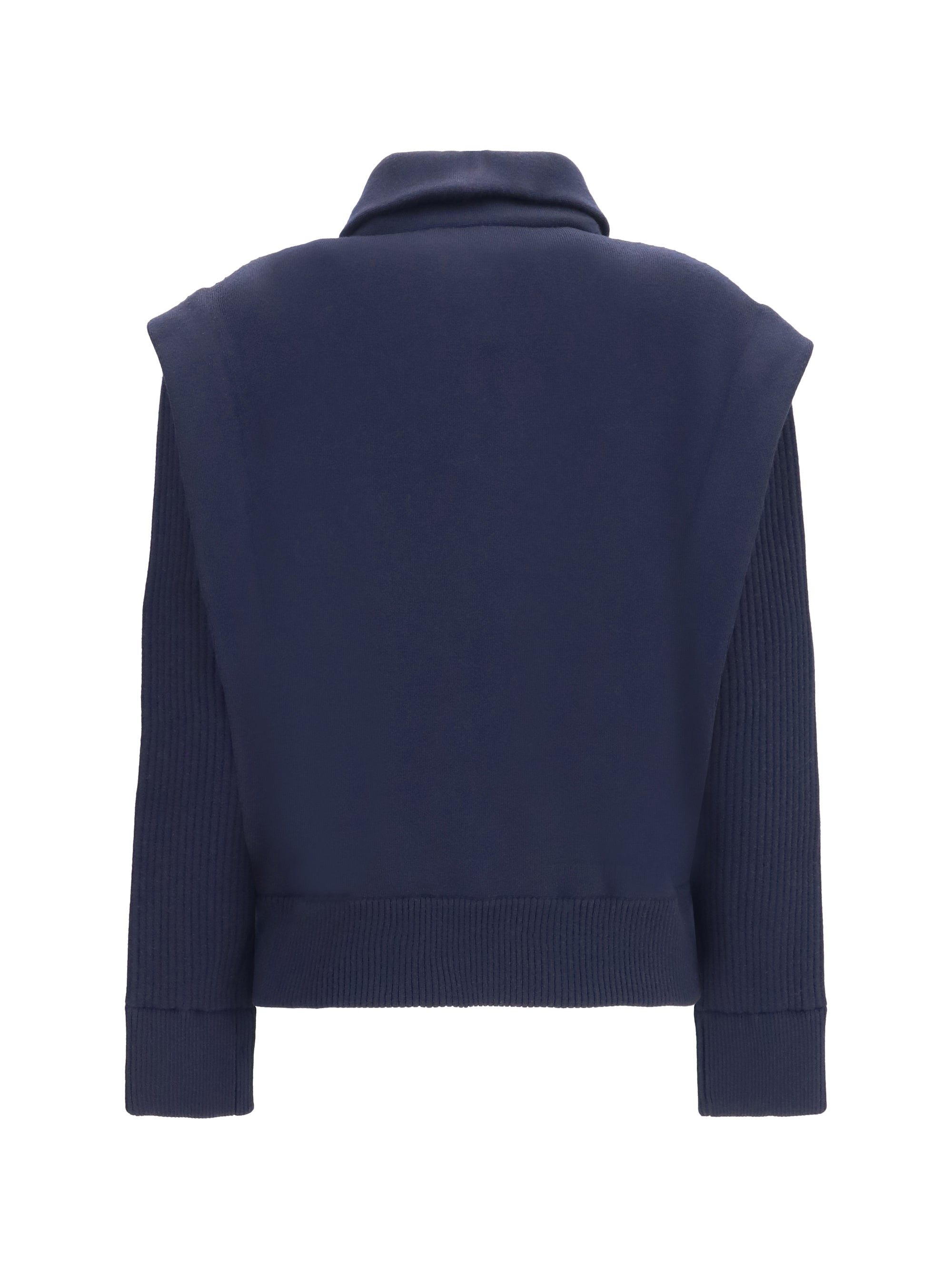 padded virgin wool bomber jacket