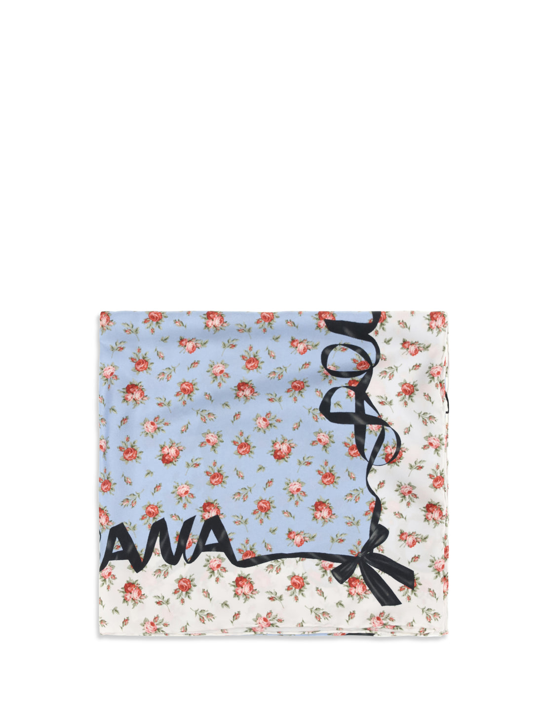 DOLCE &amp; GABBANA OS silk scarf with rose print