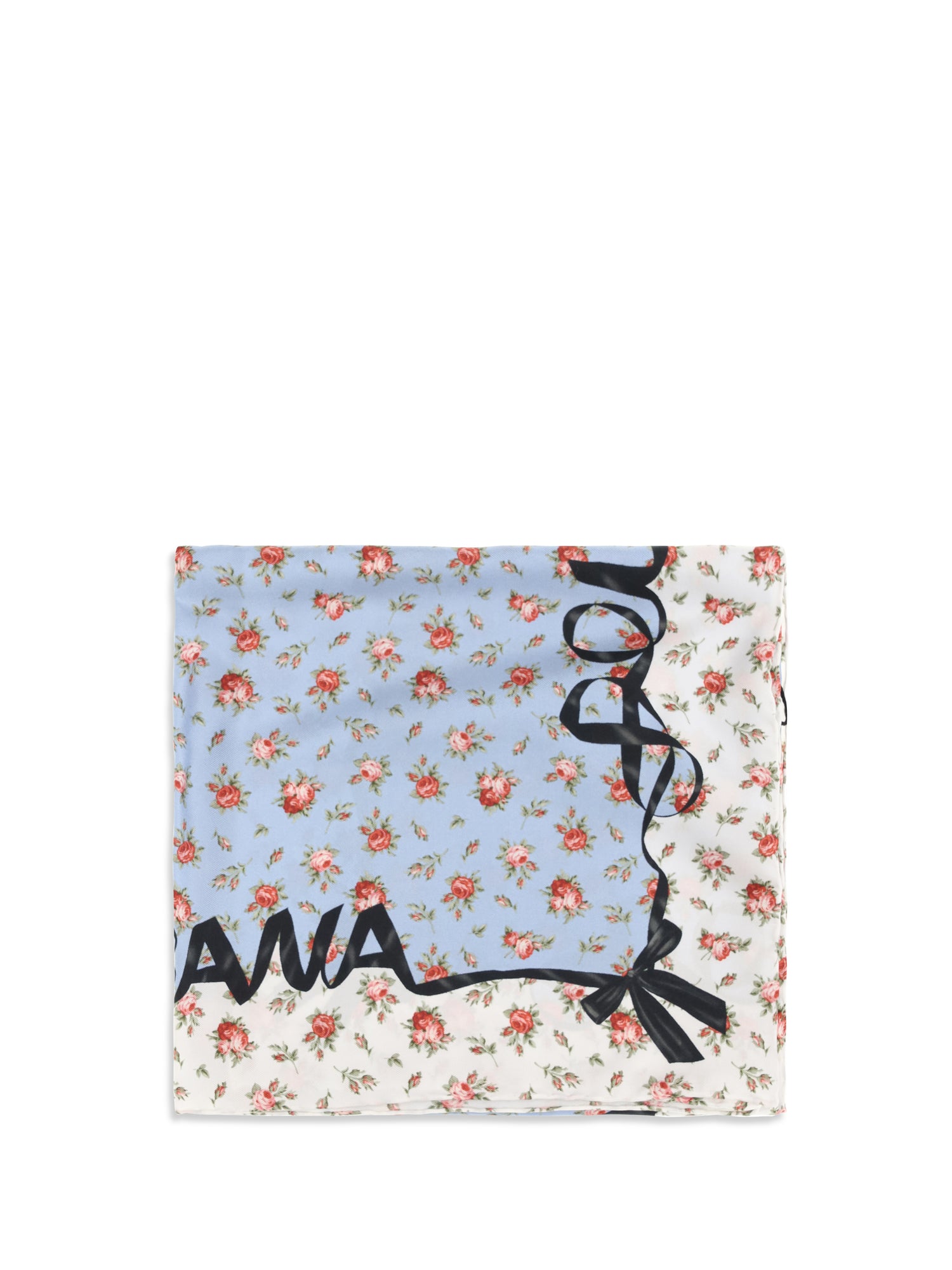 DOLCE &amp; GABBANA OS silk scarf with rose print