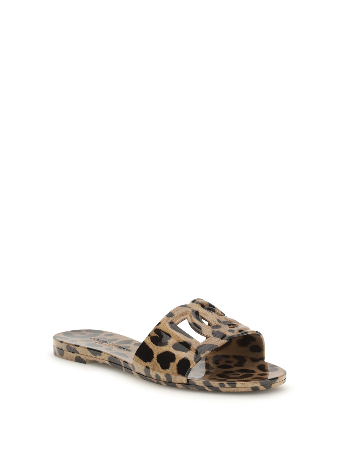 DOLCE &amp; GABBANA 36 rubber sandals with leopard print