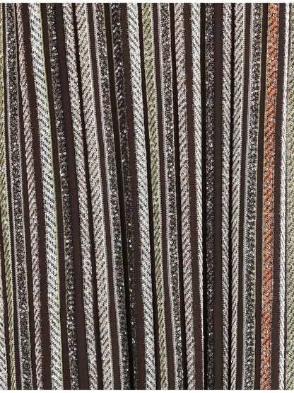 MISSONI 42 striped long dress with sequins