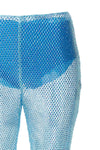 transparent mesh fabric pants