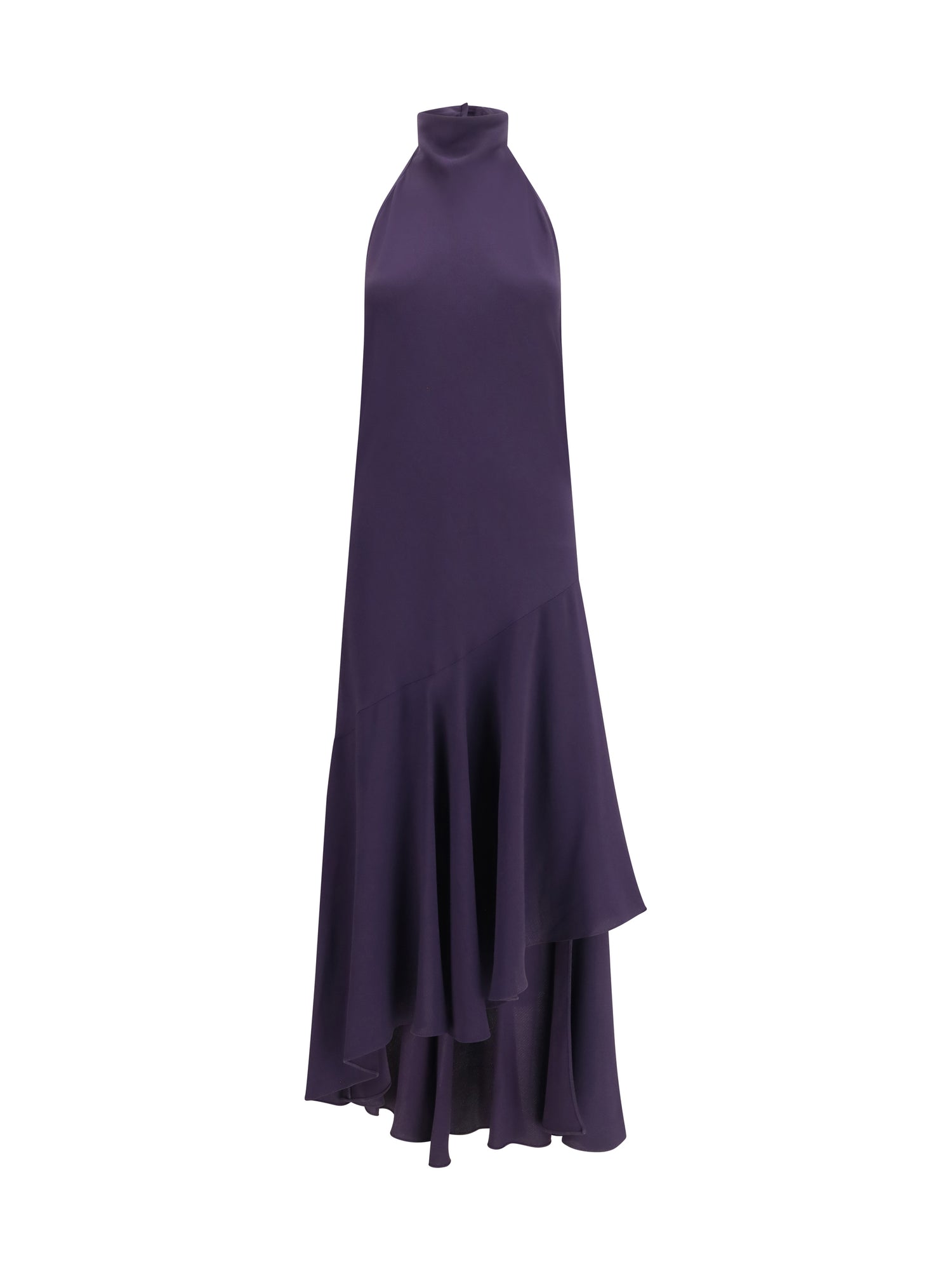 ALAIA 38 asym long viscose dress