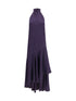 ALAIA 38 asym long viscose dress