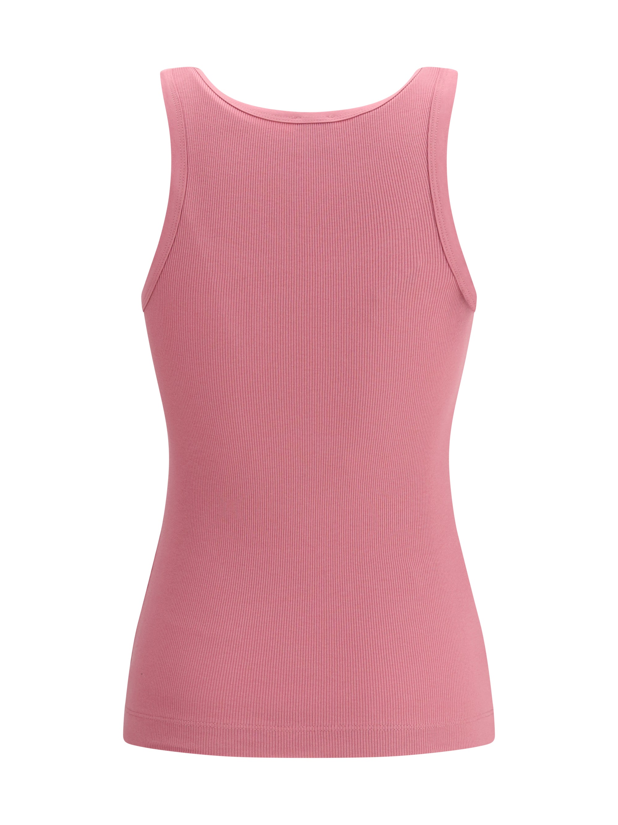 PINKO M ribbed tank top with love birds logo