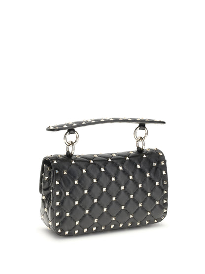 small leather rockstud spike handbag
