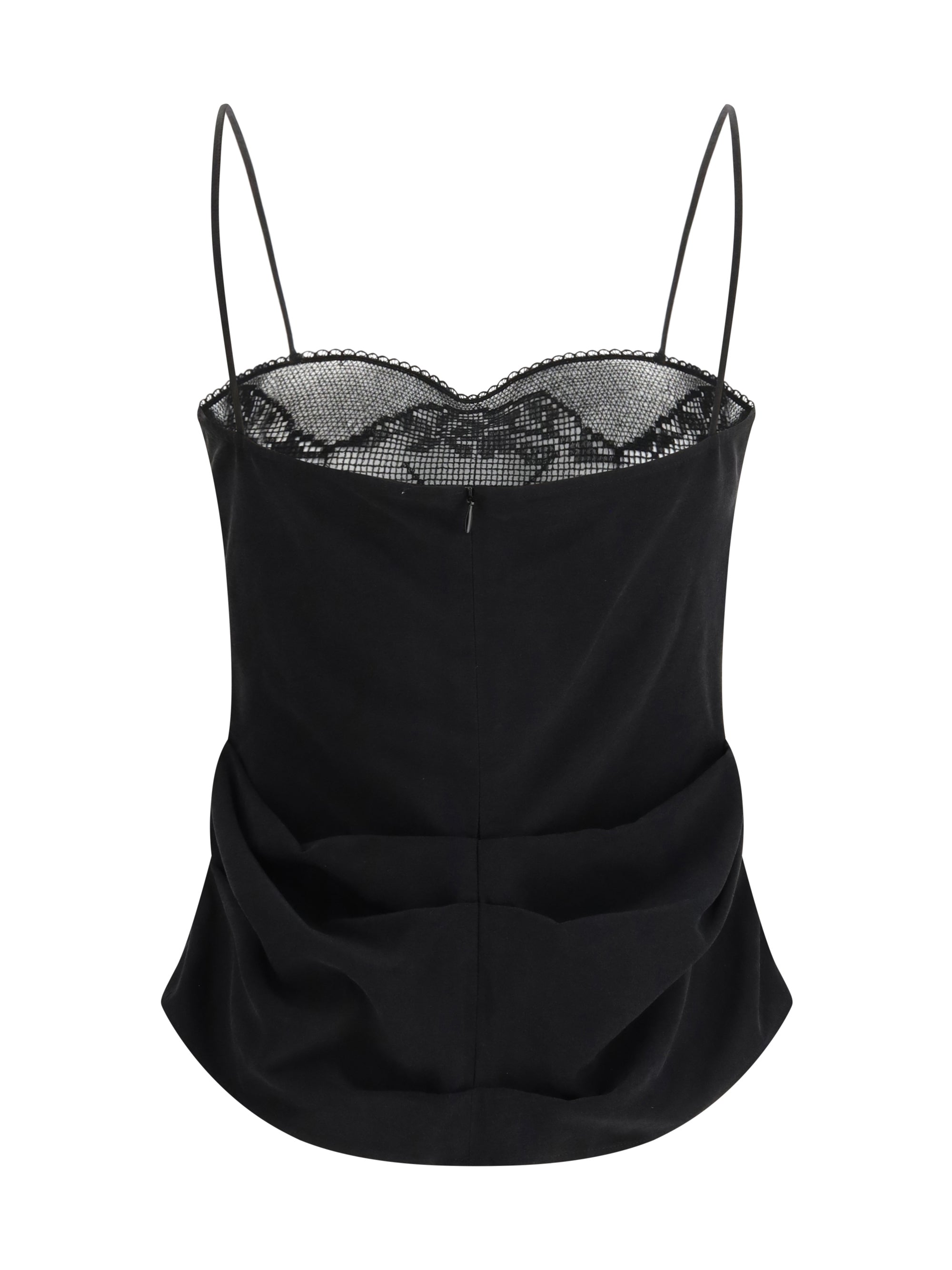 silk draped top