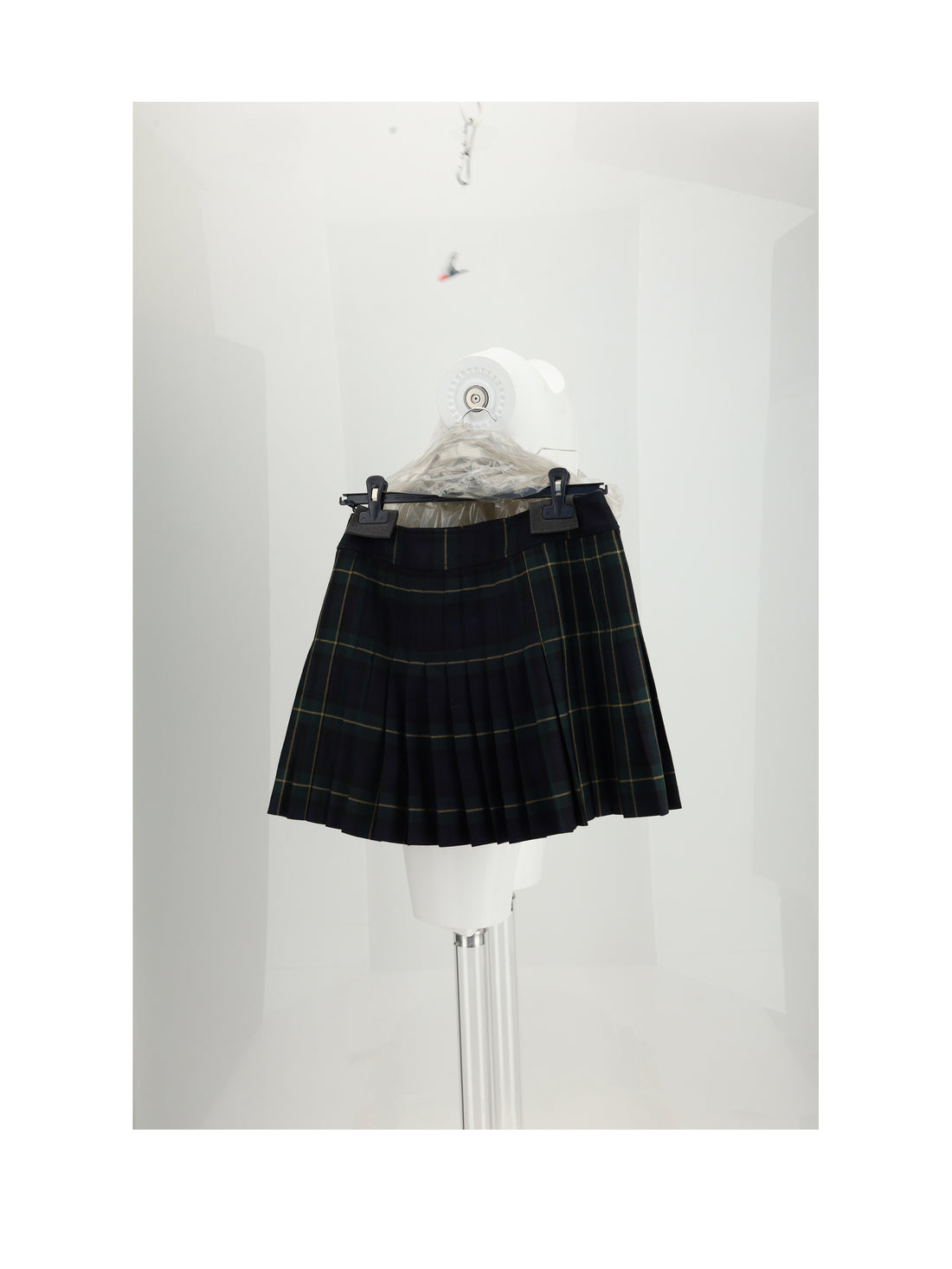 CELINE 36 mini jupe kilt detail cuir
