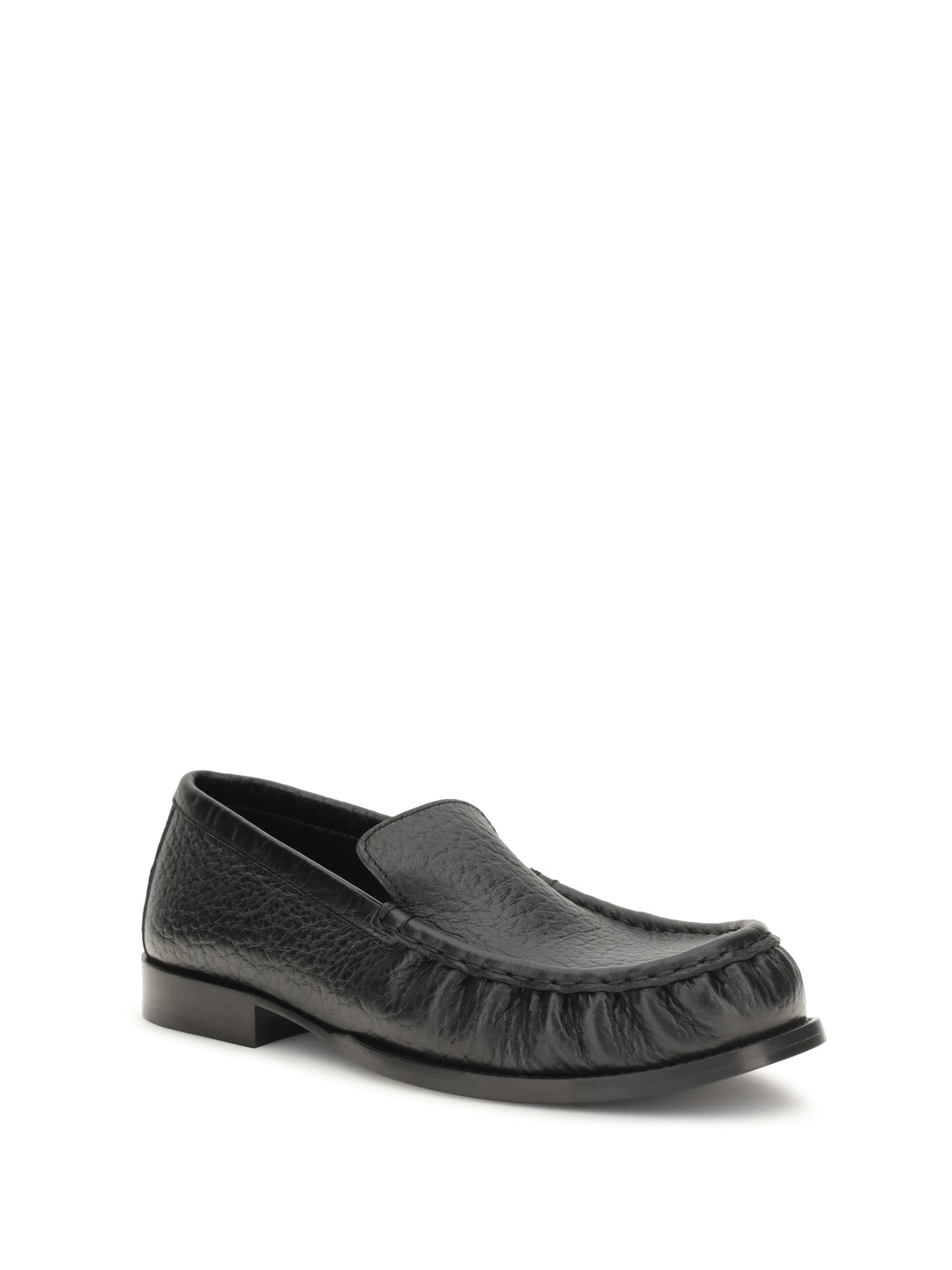 DRIES VAN NOTEN 36 grained leather loafers