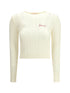 FIORUCCI S cableknit logo crop jumper