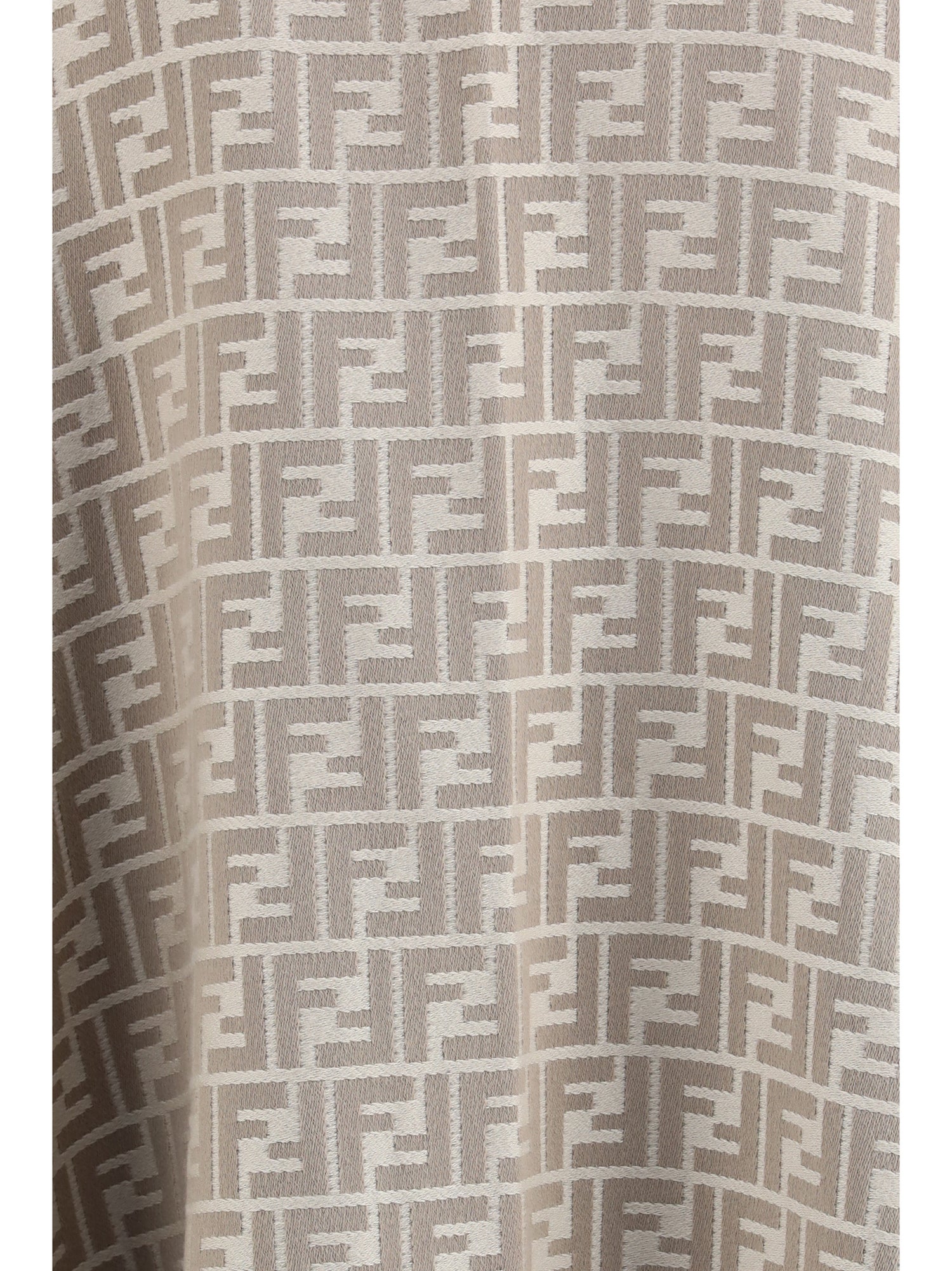 FENDI OS wool and silk poncho