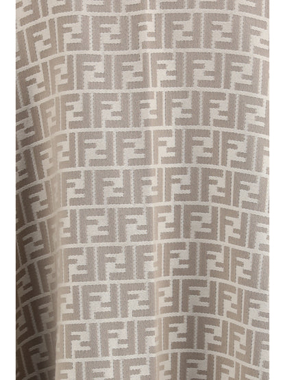 FENDI OS wool and silk poncho