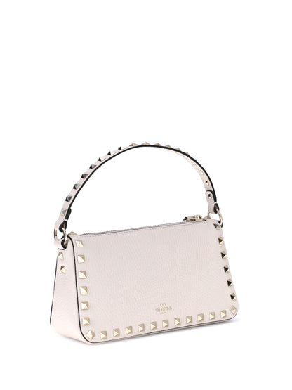rockstud zip-up shoulder bag