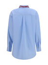 boyfriend poplin shirt with embellished collar