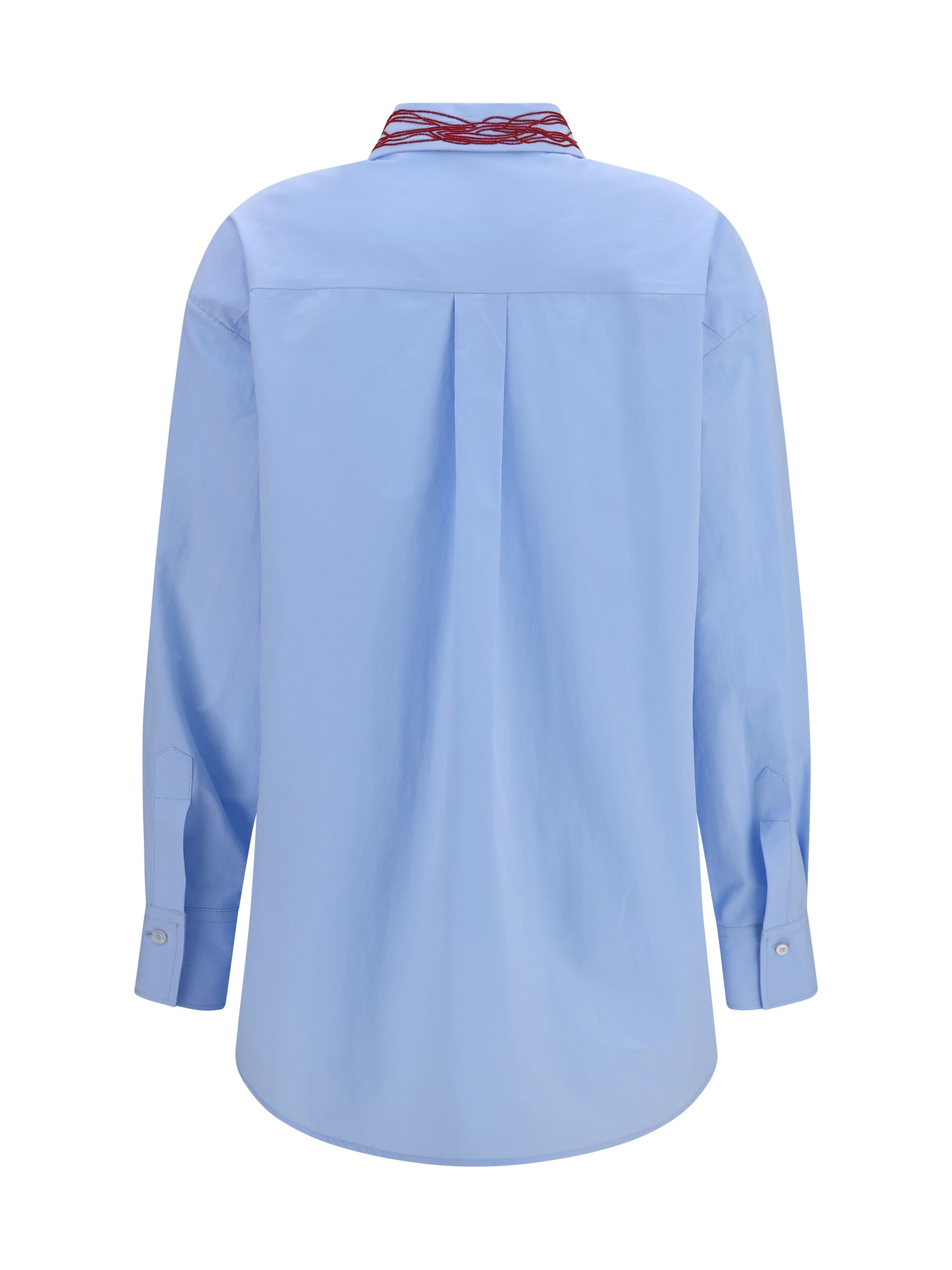 boyfriend poplin shirt with embellished collar