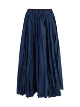 SARA ROKA 40 crinkle-effect design pleated midi skirt