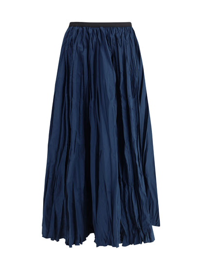 SARA ROKA 40 crinkle-effect design pleated midi skirt
