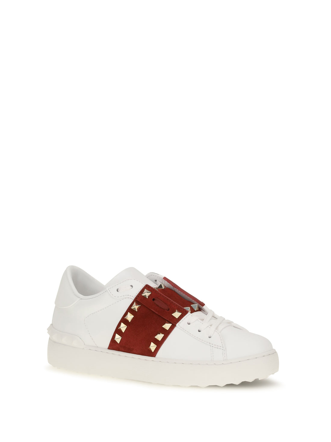VALENTINO GARAVANI 36 rockstud untitled sneakers with suede band 
