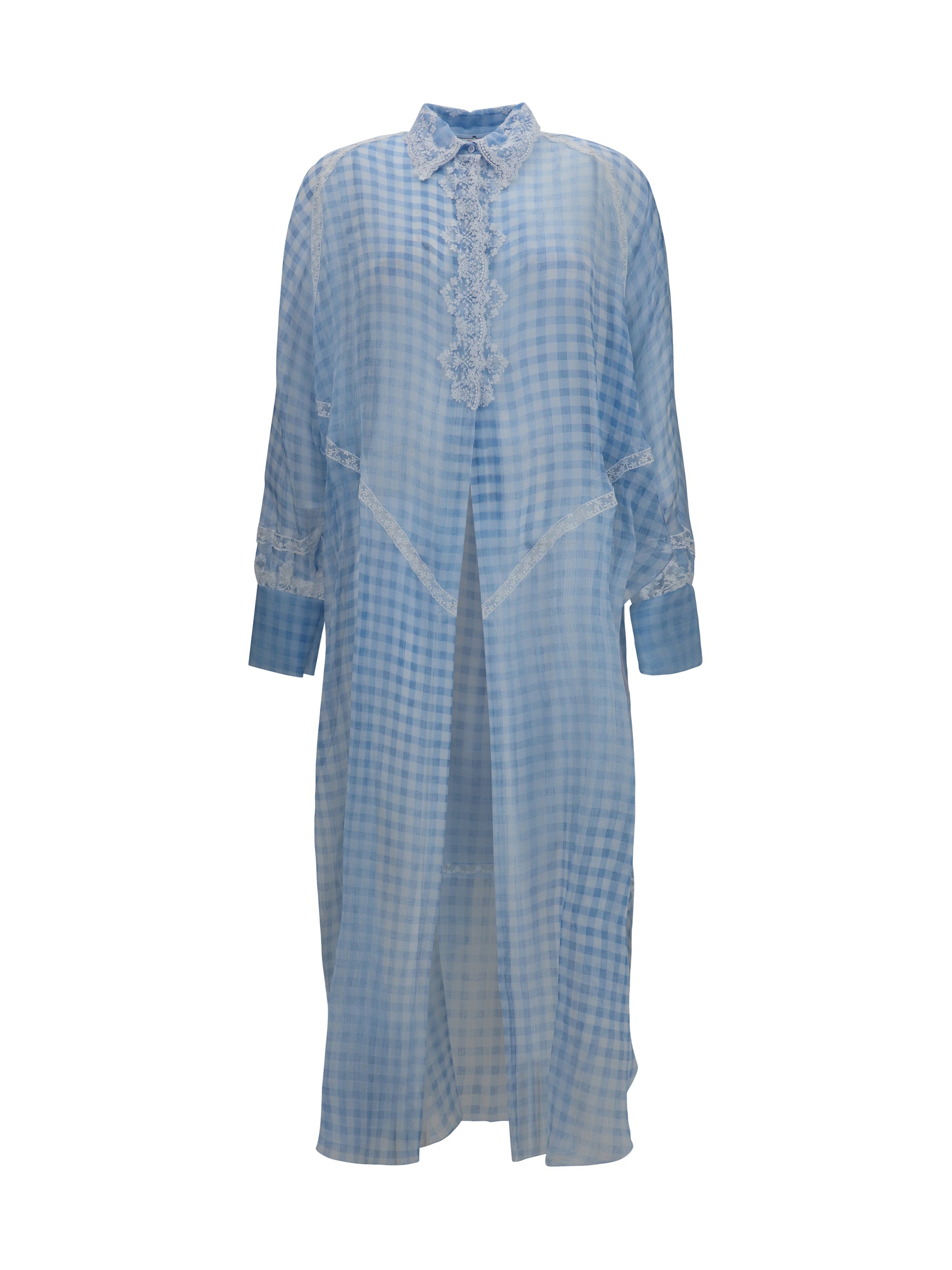 long shirt dress with lace details