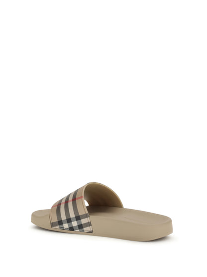 BURBERRY 36 check slippers