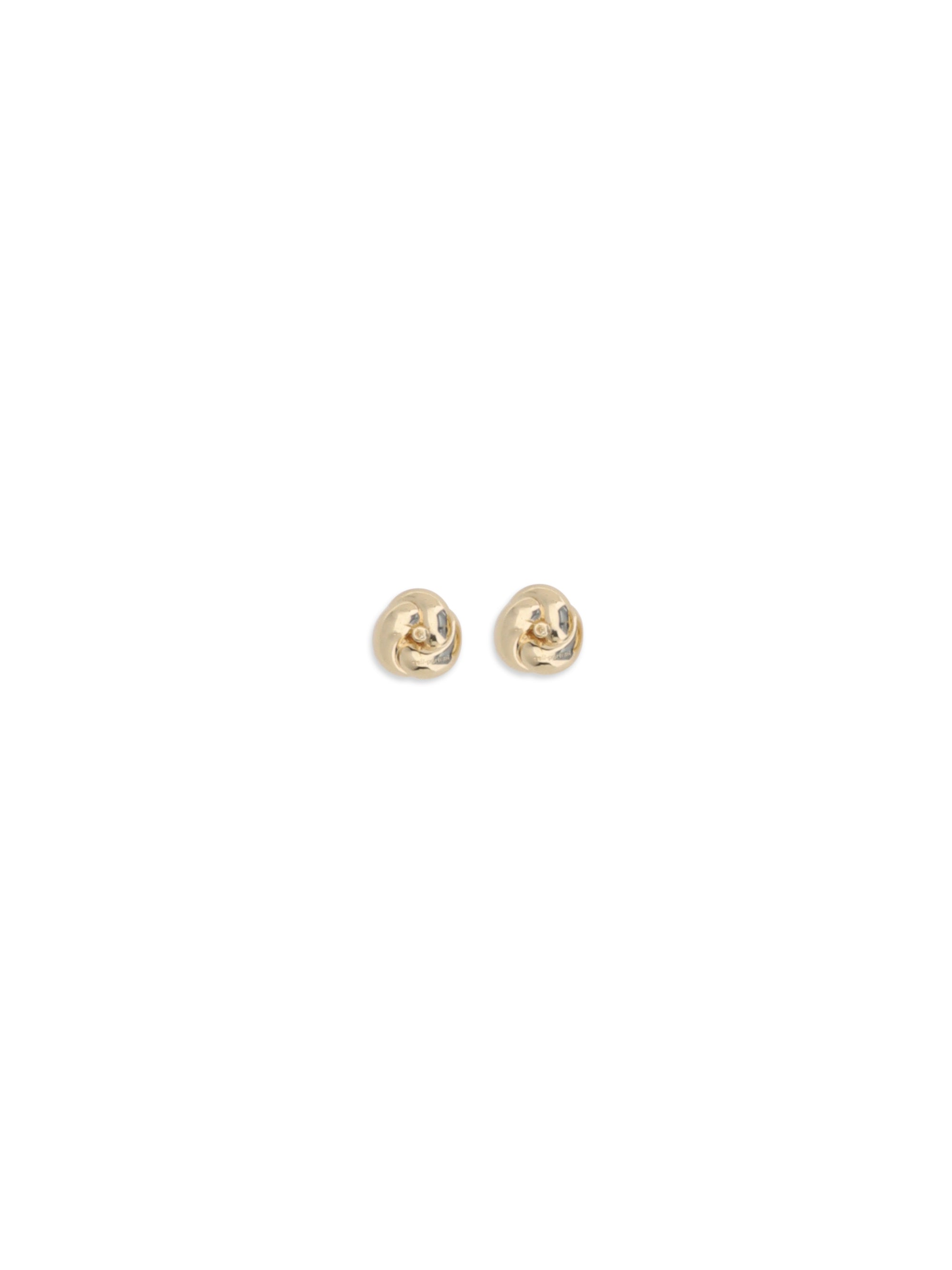 small gold drop knot earrings