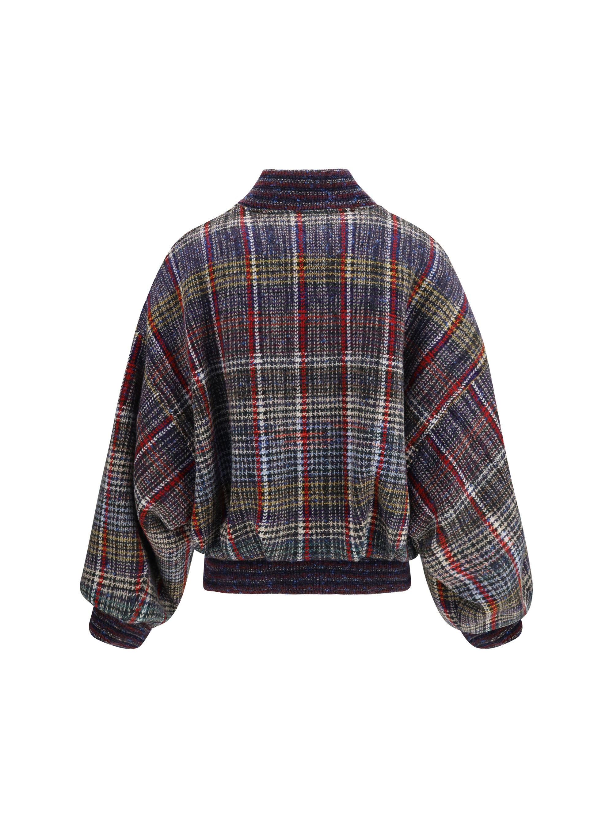 caperdoni check wool bomber