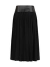 skirt with leather belt