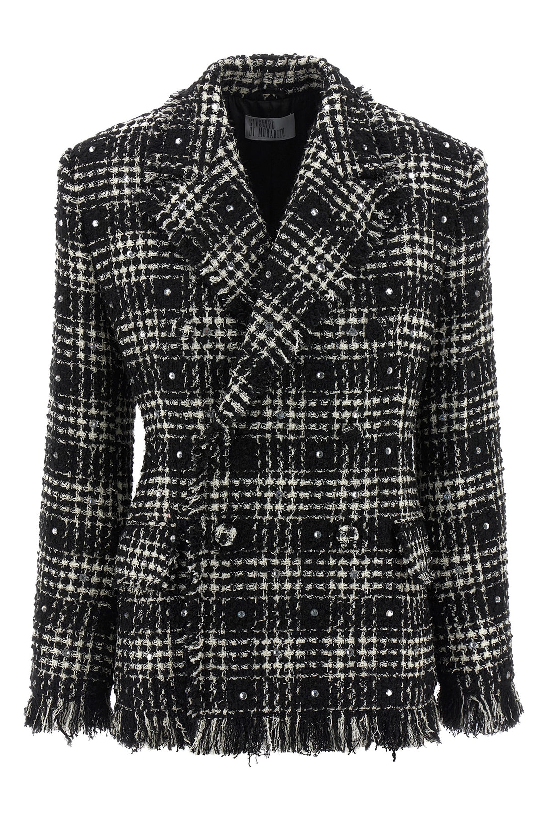 GIUSEPPE DI MORABITO 40 double-breasted wool blend tweed blazer