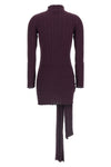 mini dress in stretch ribbed merino wool blend