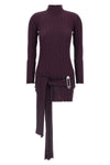mini dress in stretch ribbed merino wool blend