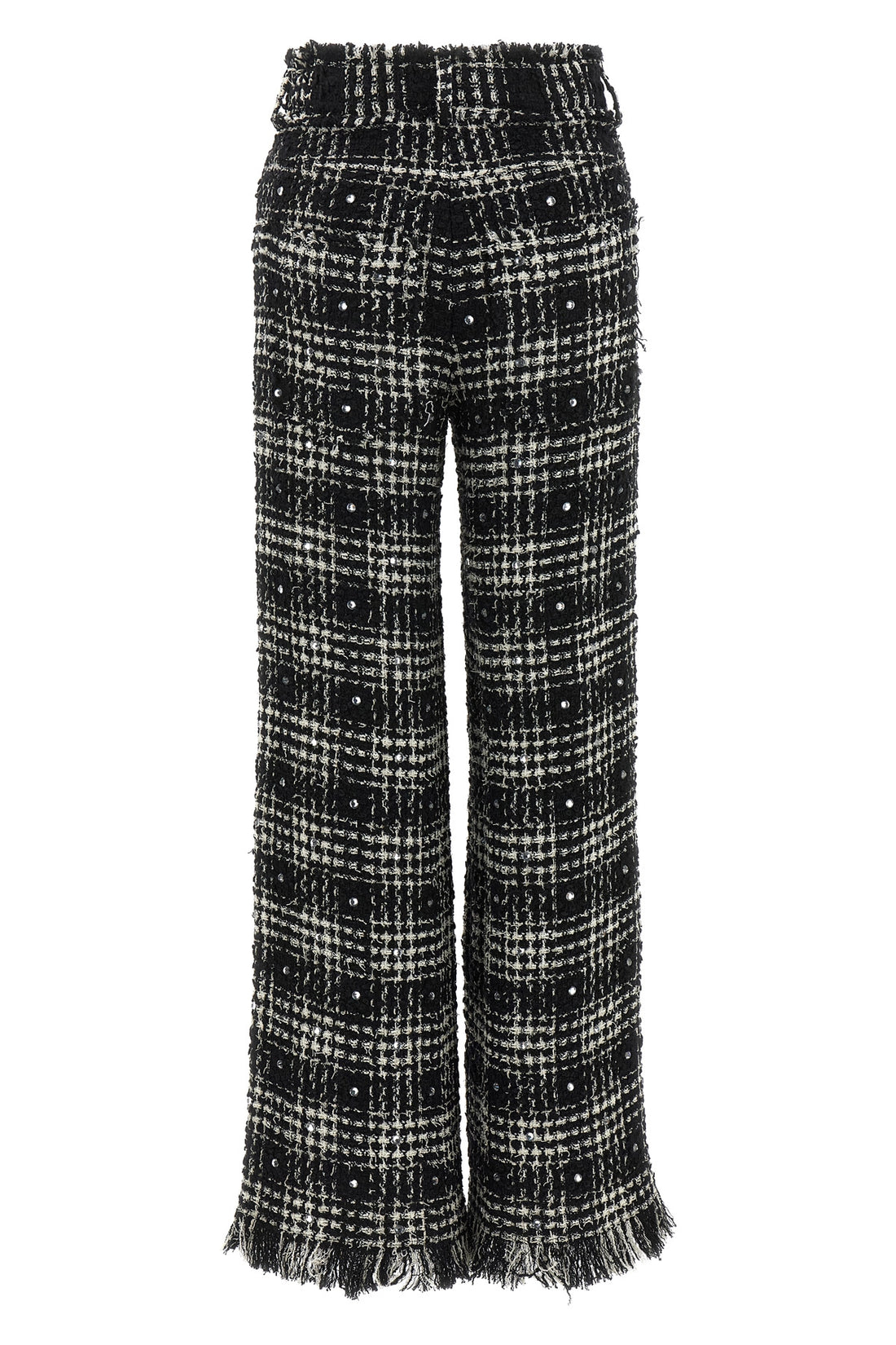 GIUSEPPE DI MORABITO 40 prince of wales patterned cotton and wool bouclé pants