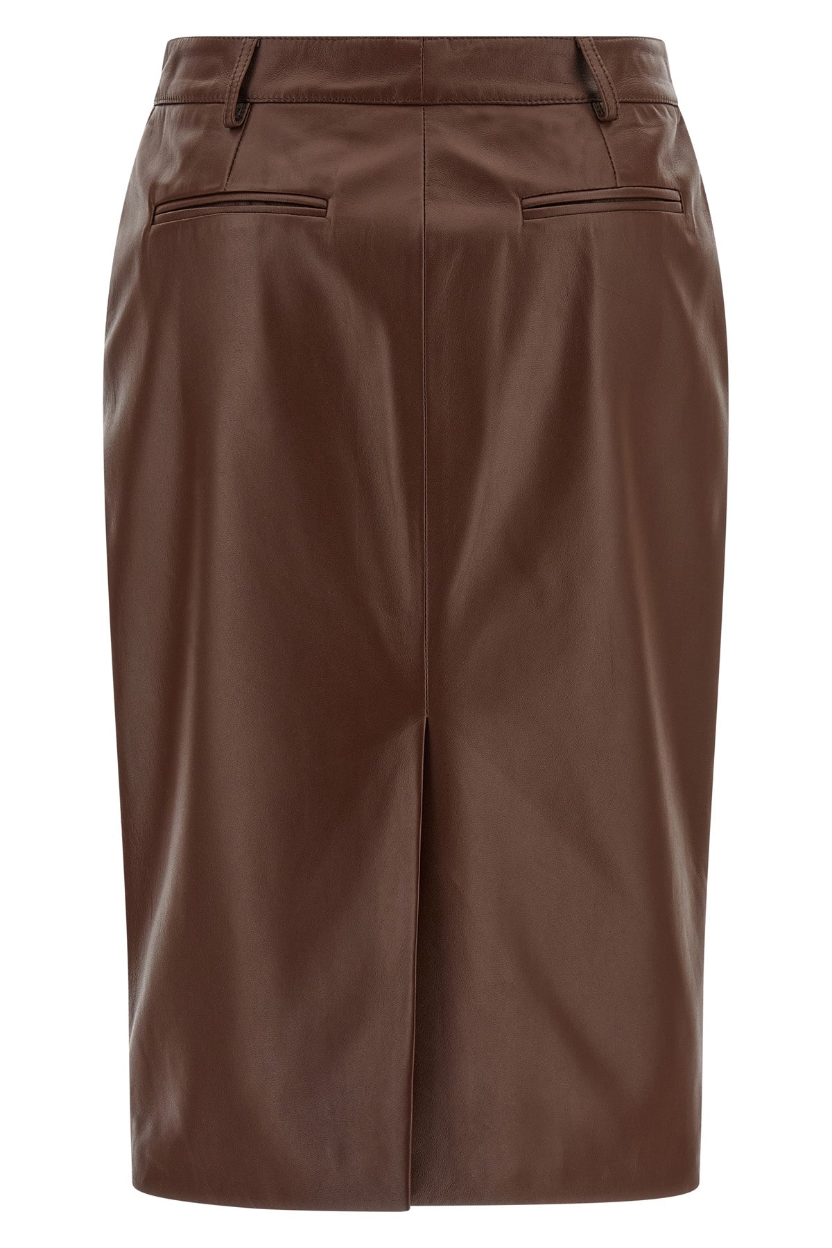 leather midi skirt
