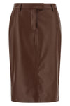 leather midi skirt