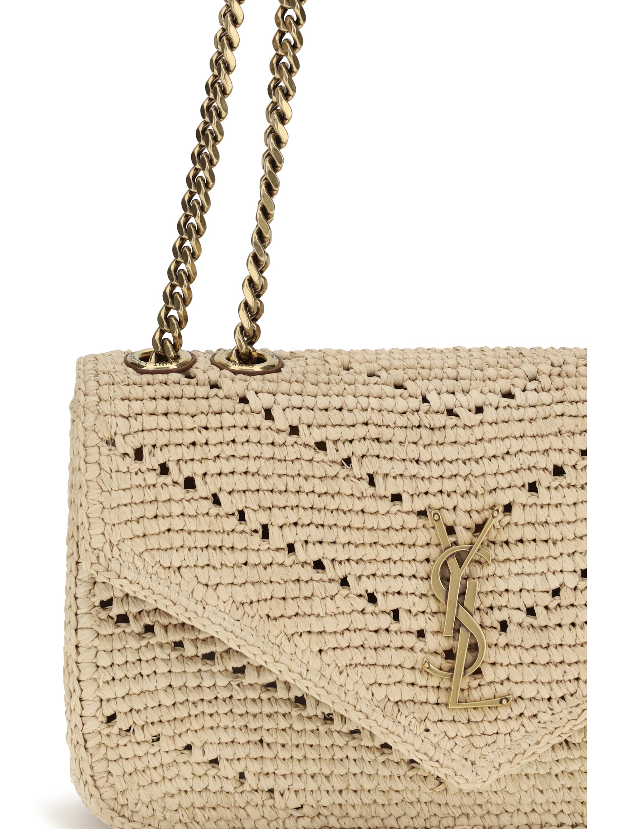 small raffia loulou shoulder bag