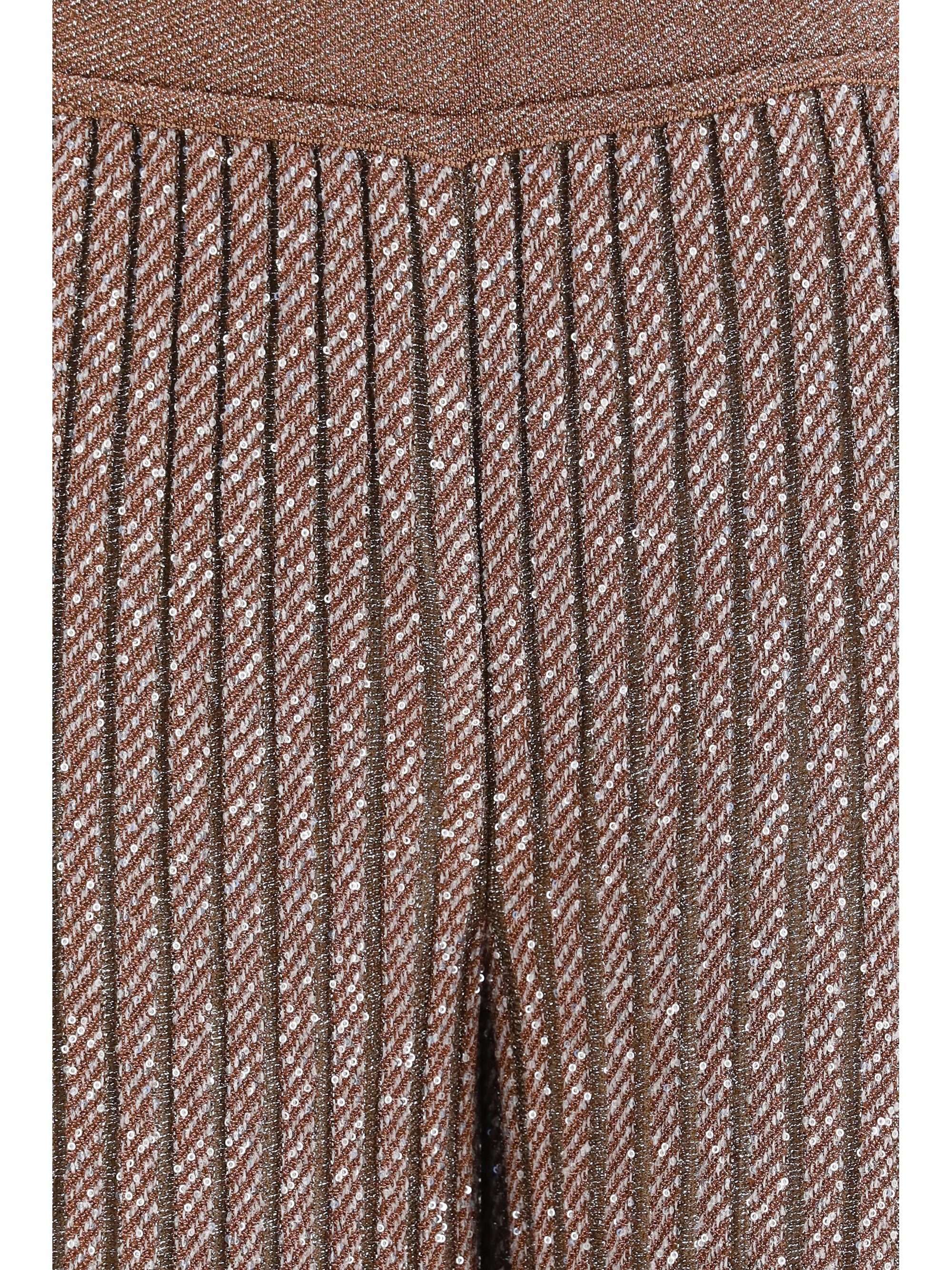 tailored pants in lamé viscose with sequins