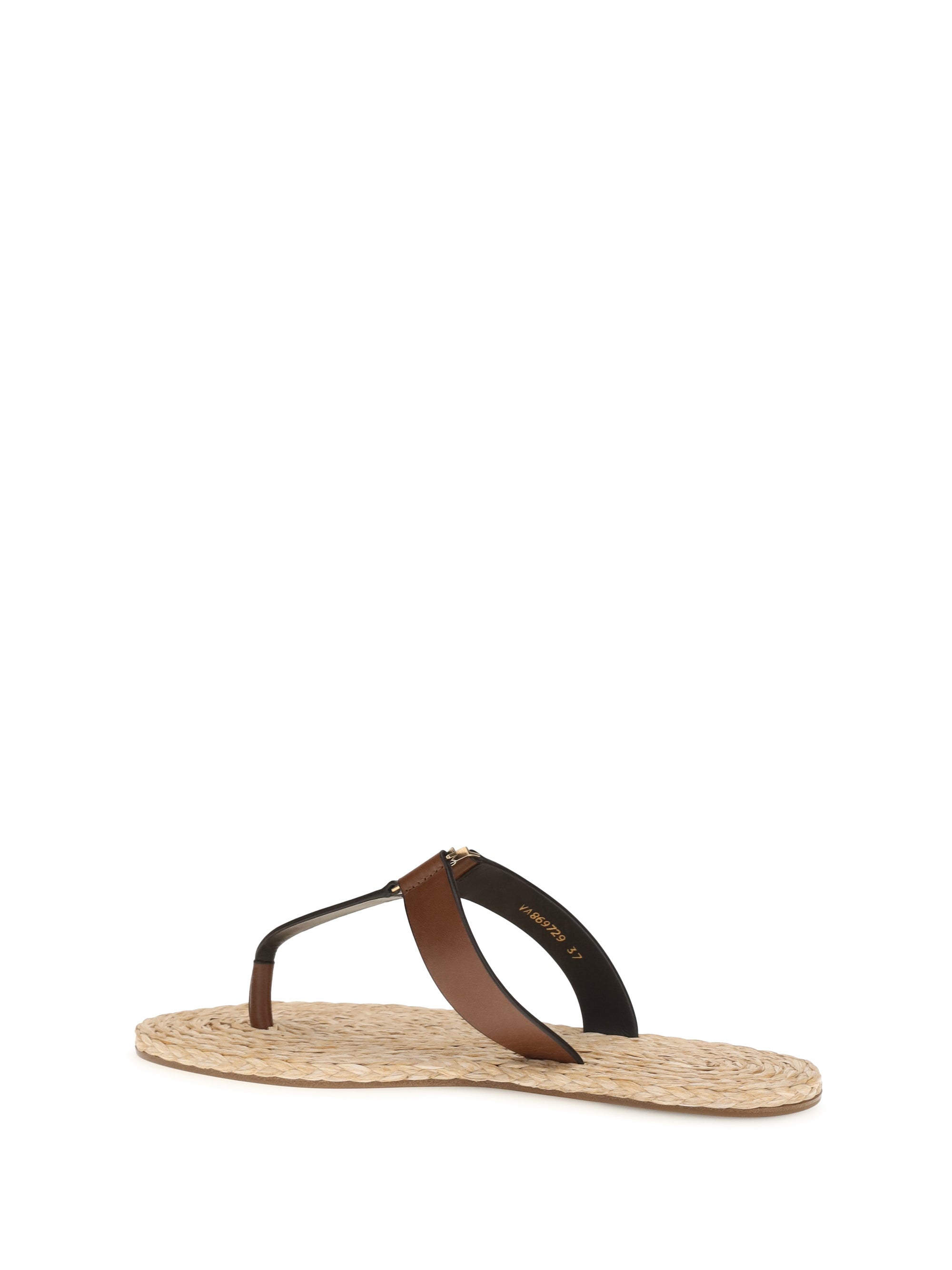 babylone leather thong sandals