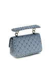 rockstud spike leather shoulder bag