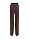 stretch silk satin pants