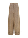 tailored wool-blend pants