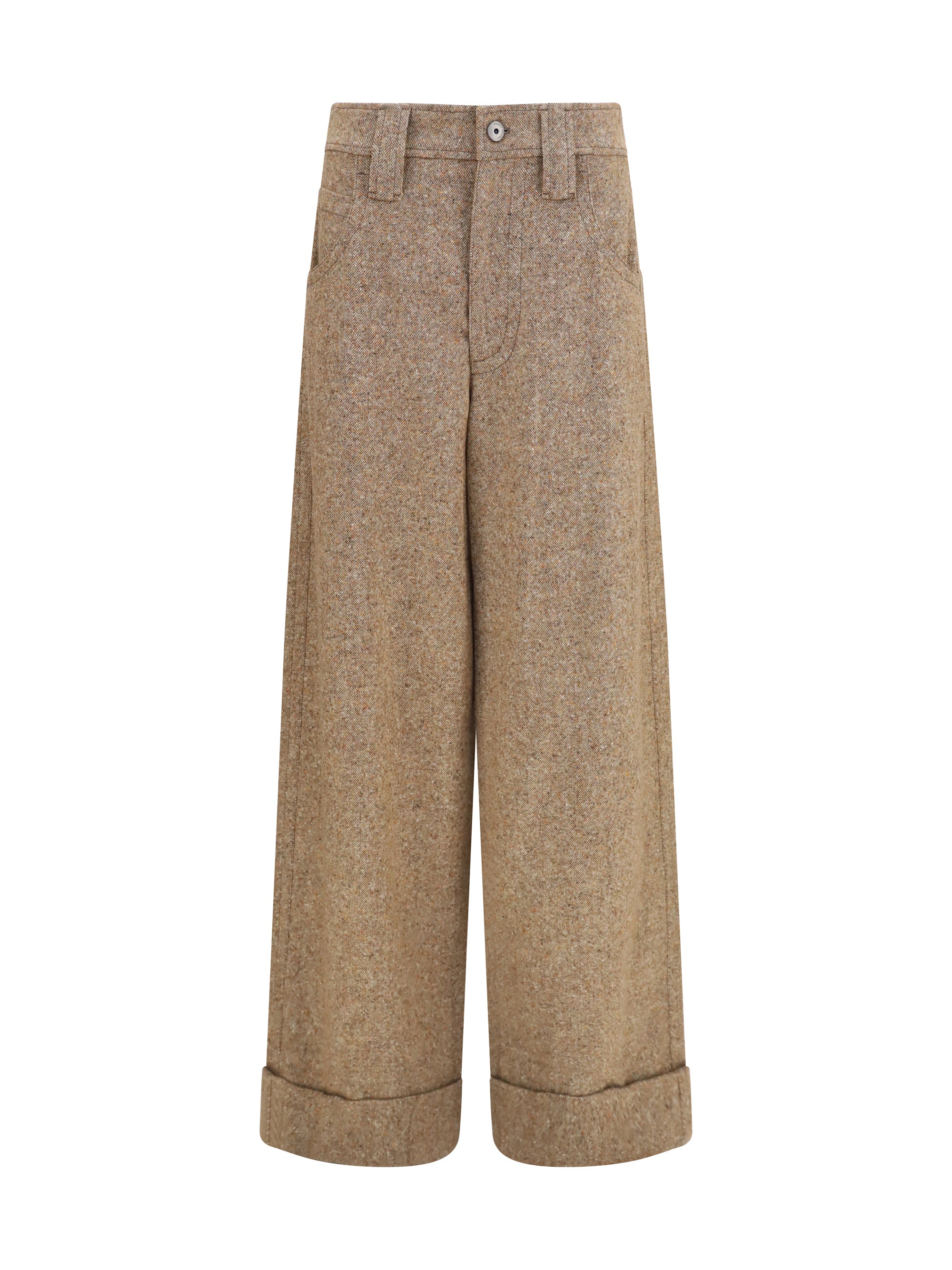 tailored wool-blend pants