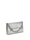 falabella metallic finish shoulder bag