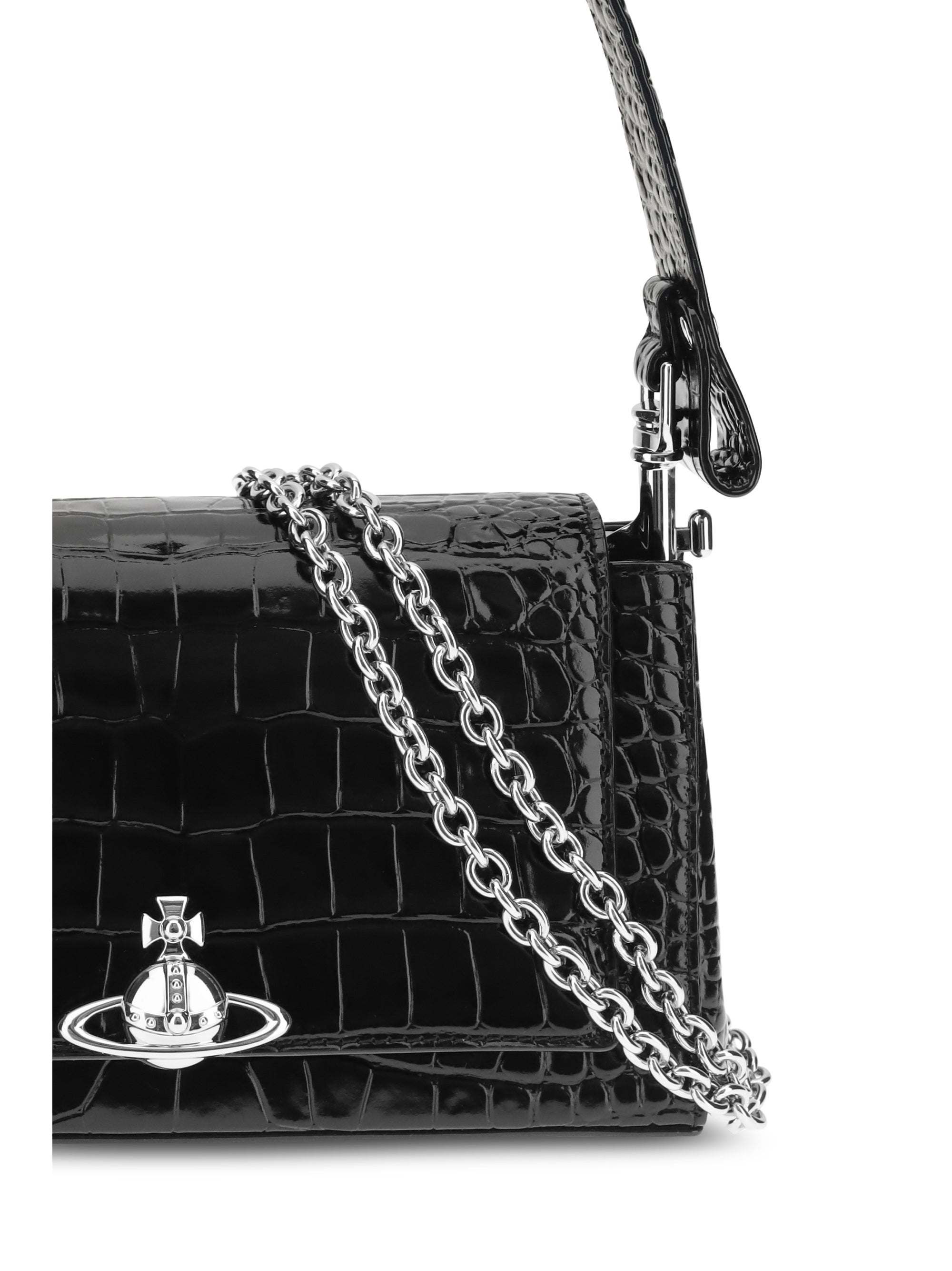 hazel medium croc-effect shoulder bag