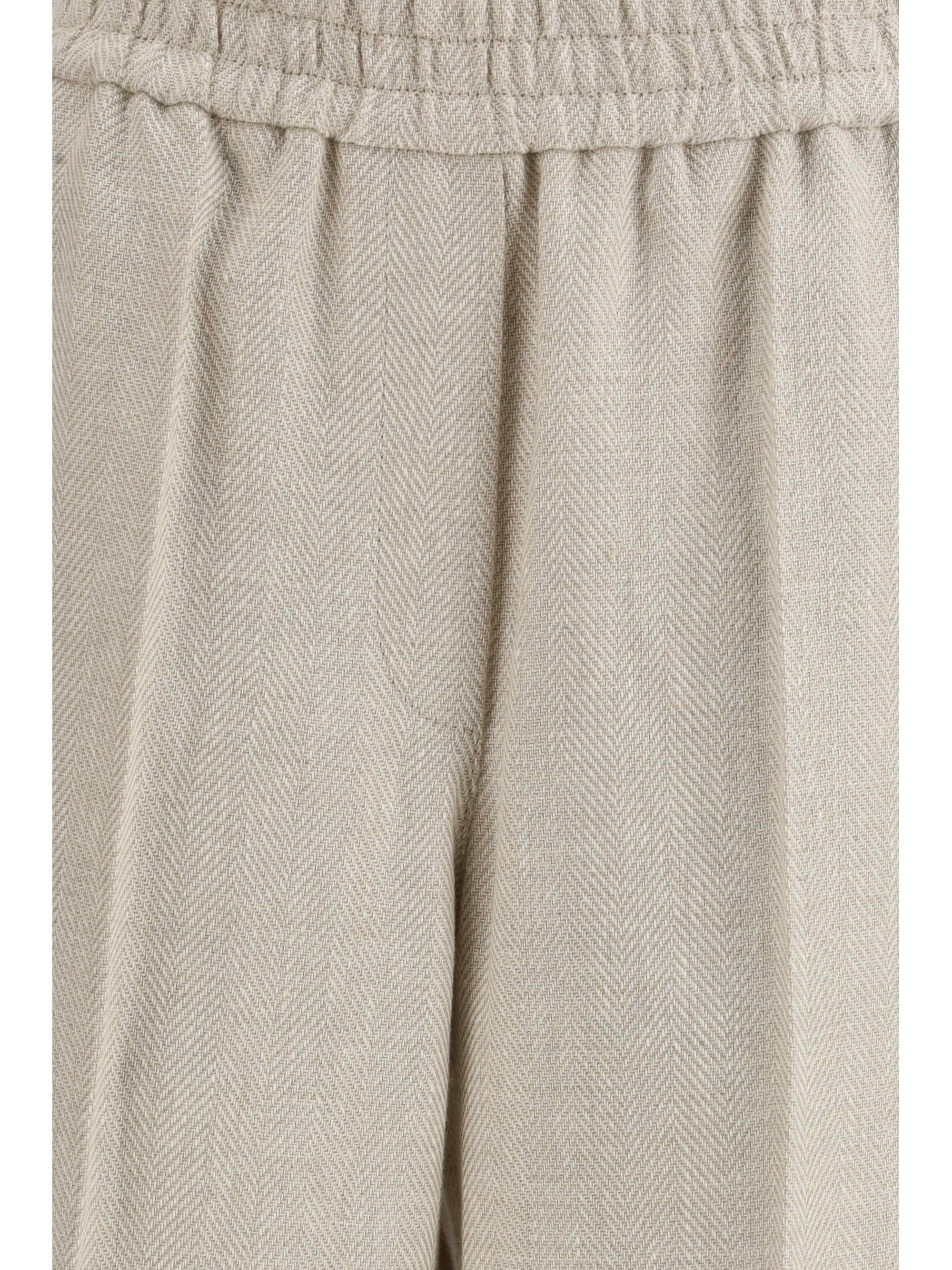 elasticated-waistband pants