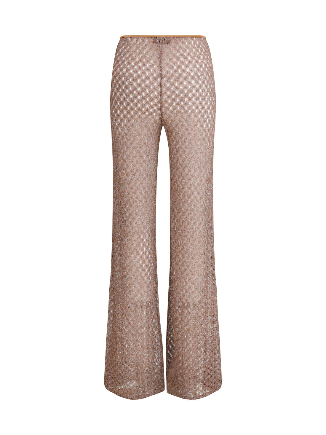 MISSONI 42 flared knit trousers with lamé