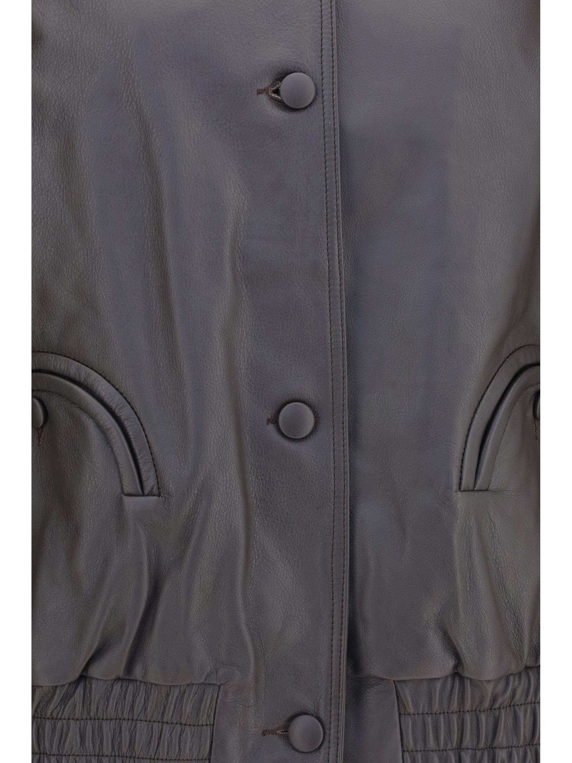 charlie ares leather bomber jacket