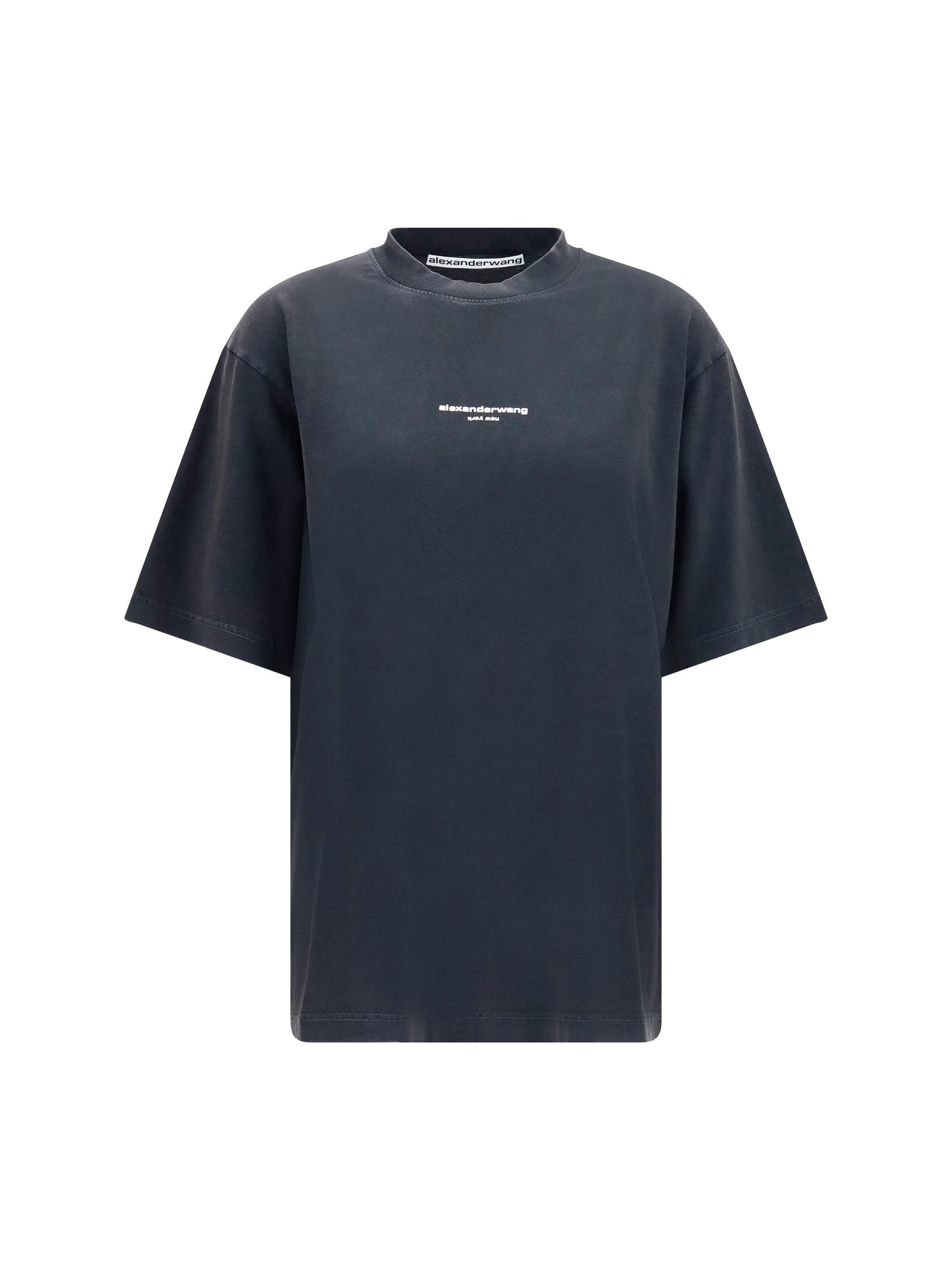 short-sleeve t-shirt with central logo print